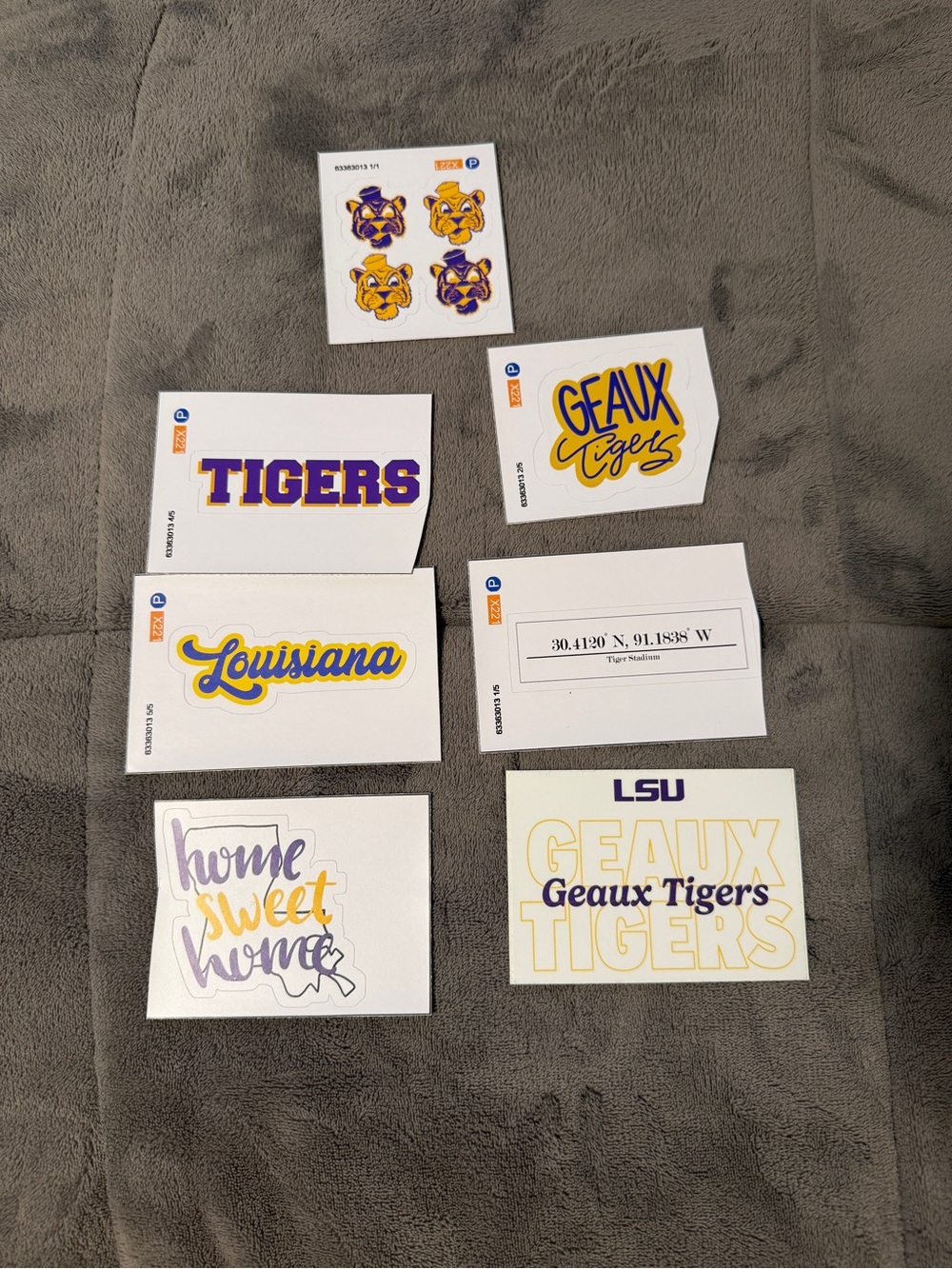 LSU Geaux Tigers Sticker Bundle - Purple & Gold